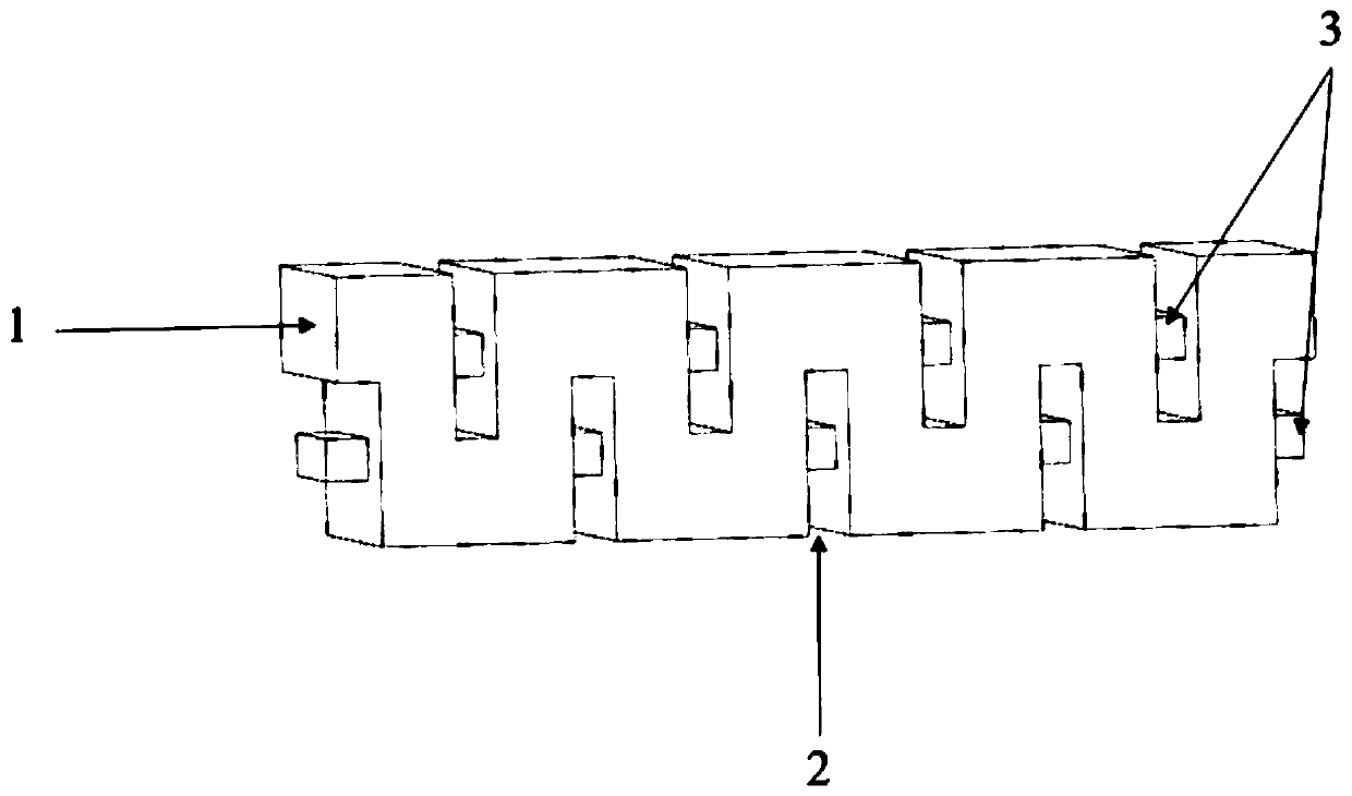 Dual-channel staggered gate slow wave structure