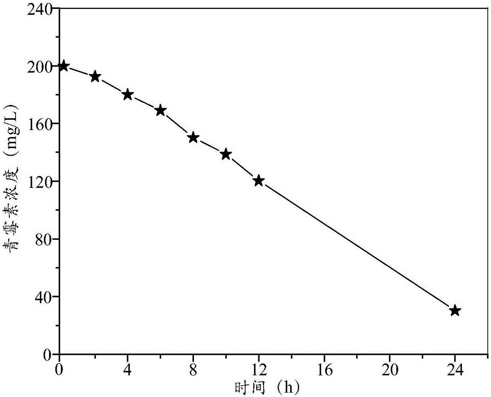 High-efficiency antibiotic wastewater treatment agent and preparation method and application thereof