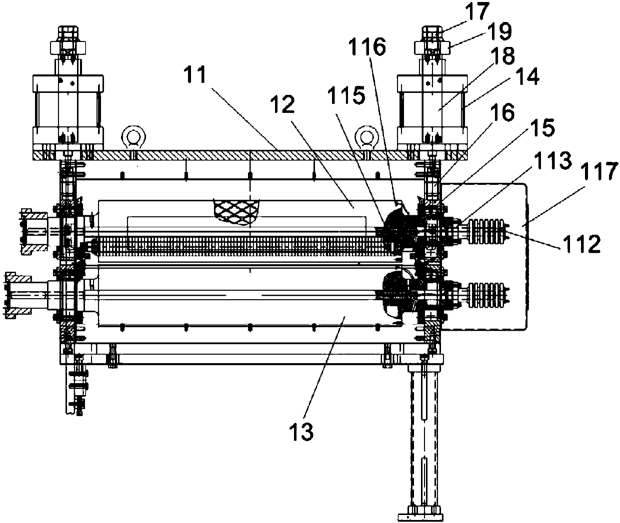 Special compounding device used for medical pad production line