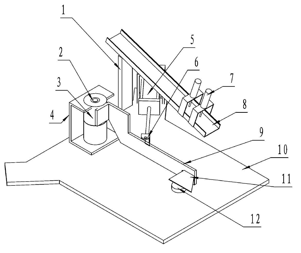 Feeding device for automatic shaping machine