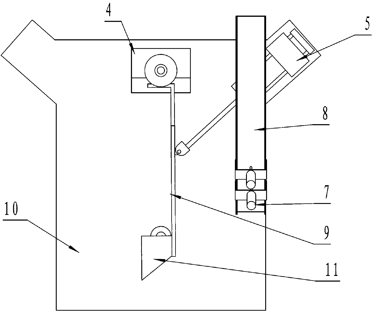 Feeding device for automatic shaping machine