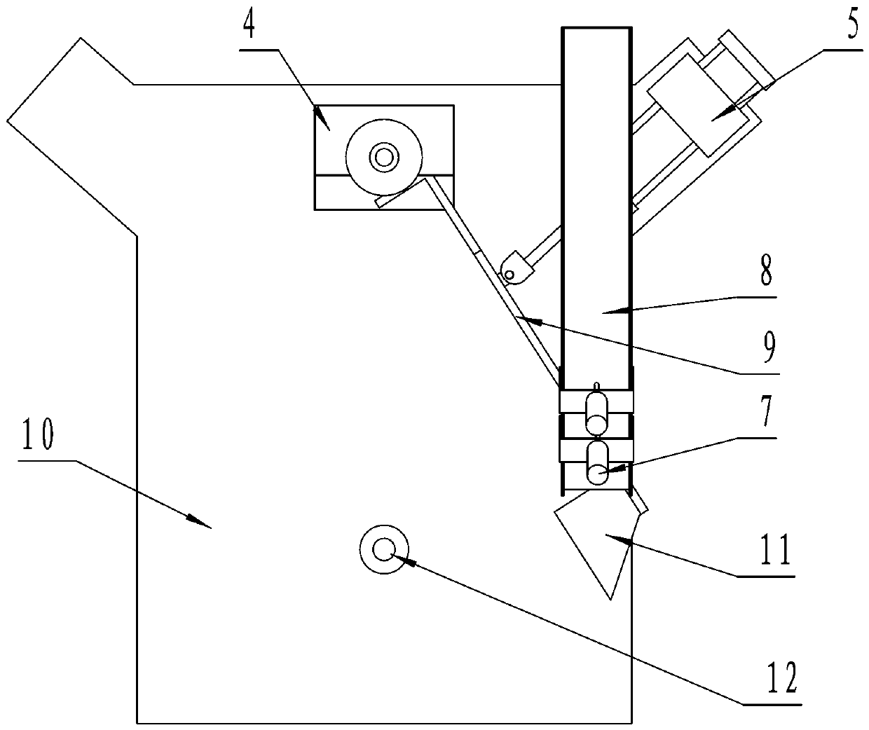 Feeding device for automatic shaping machine