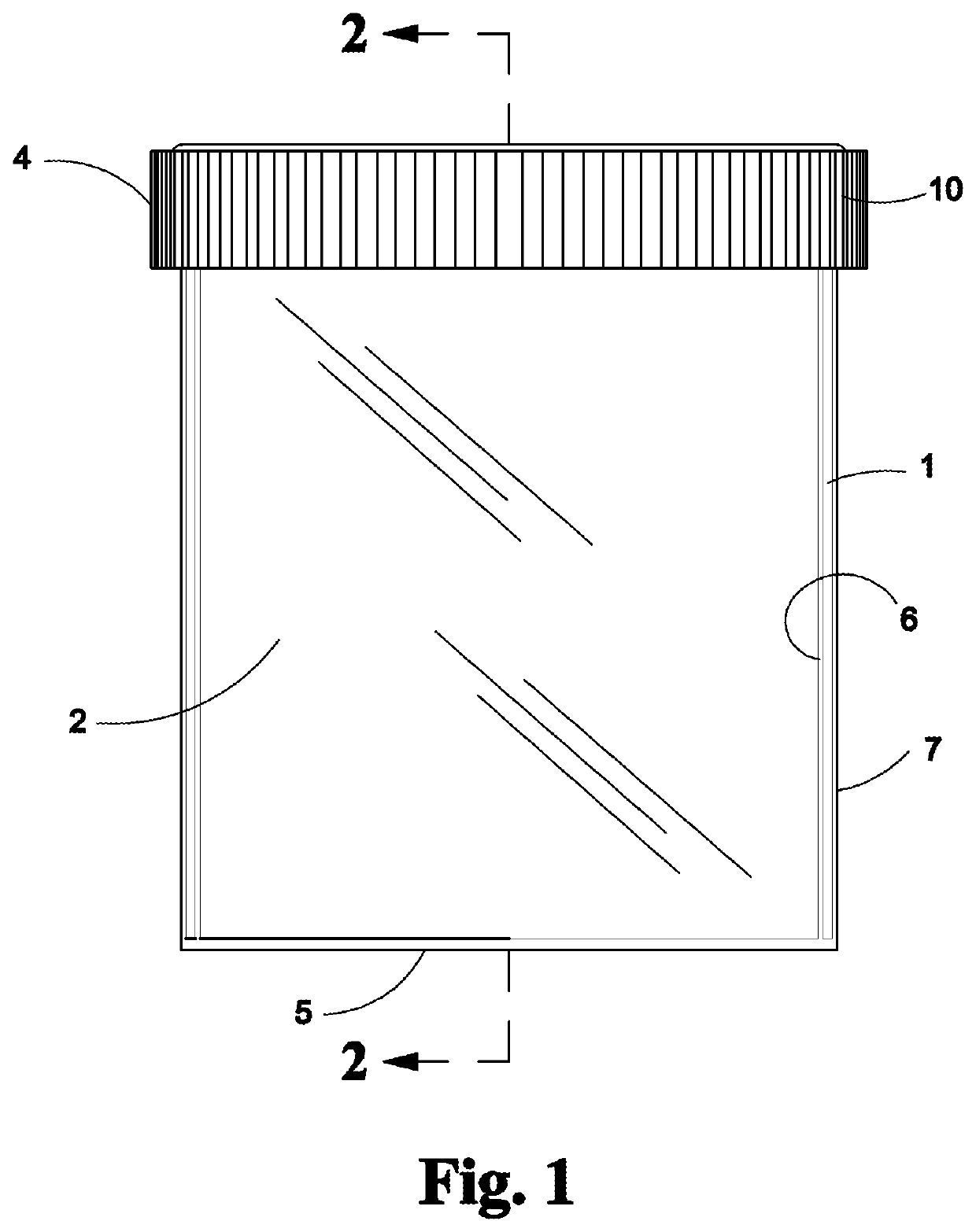 System and method for visual verification of secure closure of collection bottle through chemiluminescence