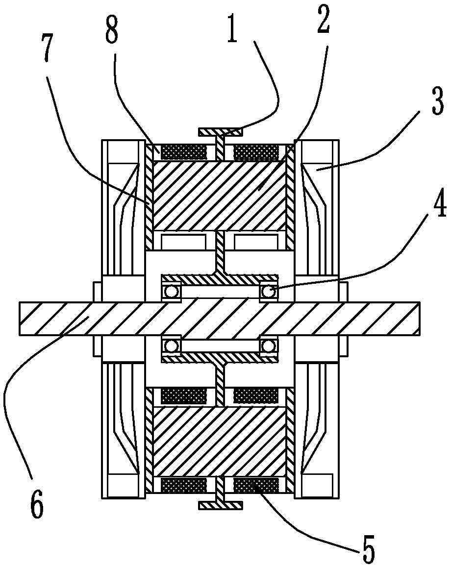 Eddy current machine nickel-iron alloy magnetic conductive plate and manufacturing method thereof