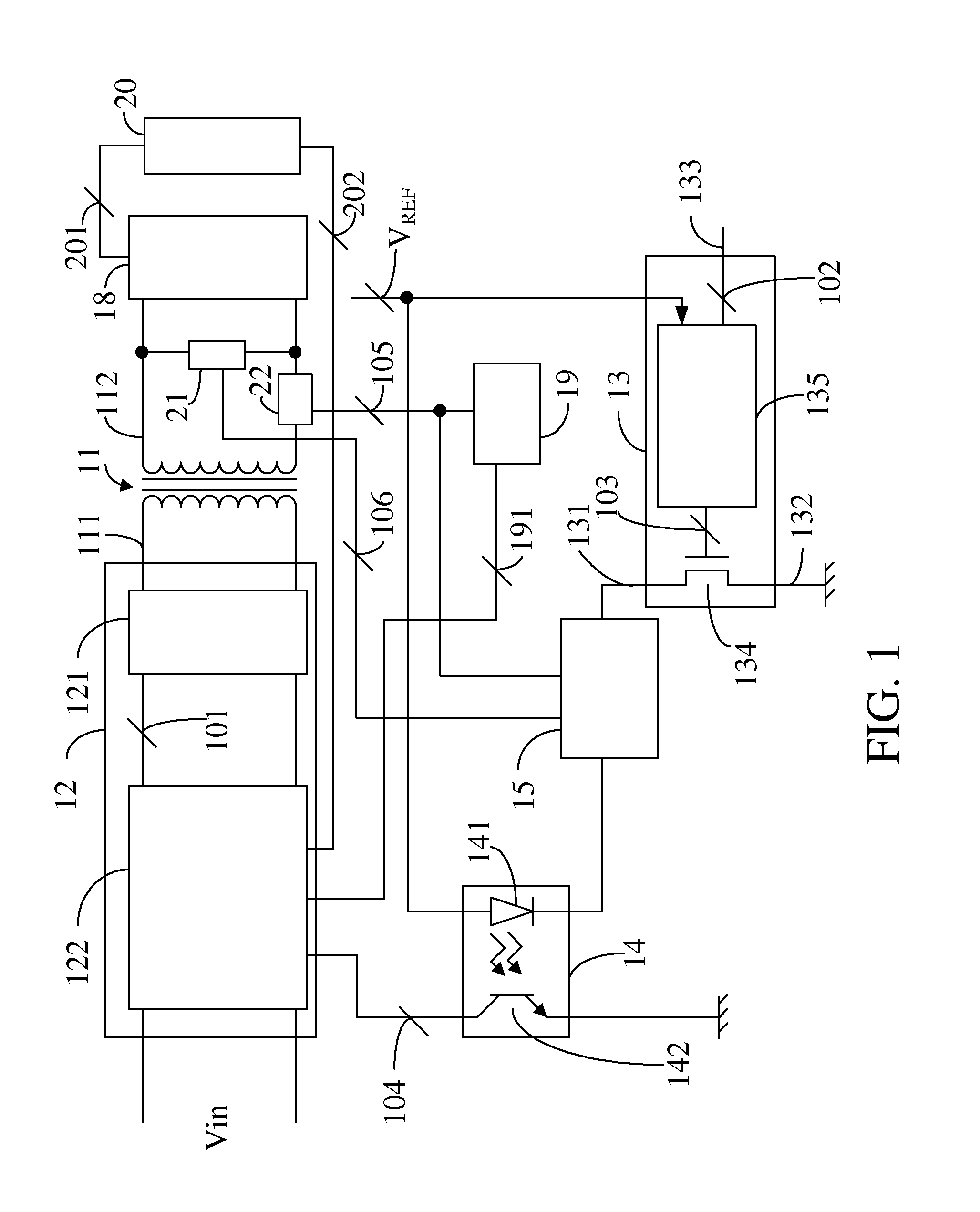 Power supply for supplying power to a lamp