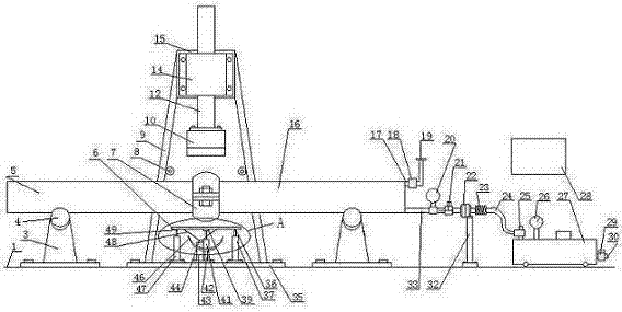 Deflection angle automatic test device for flexible groove-type pipe joints for fire protection