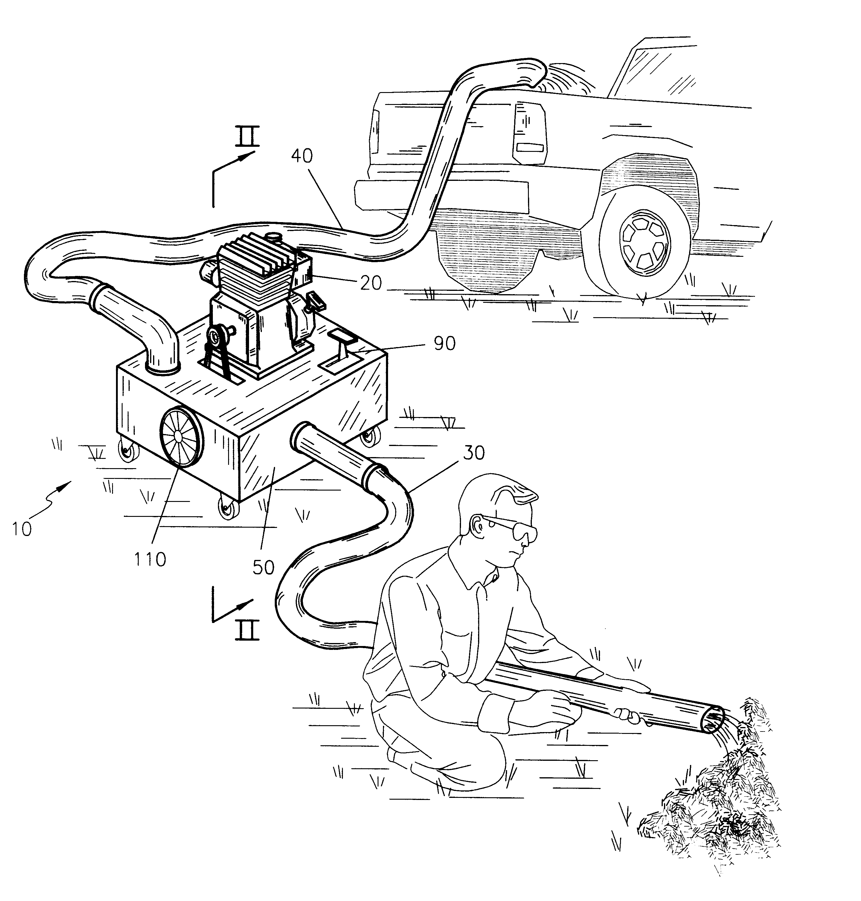 Portable, gas-powered, general purposes, pneumatic transport device