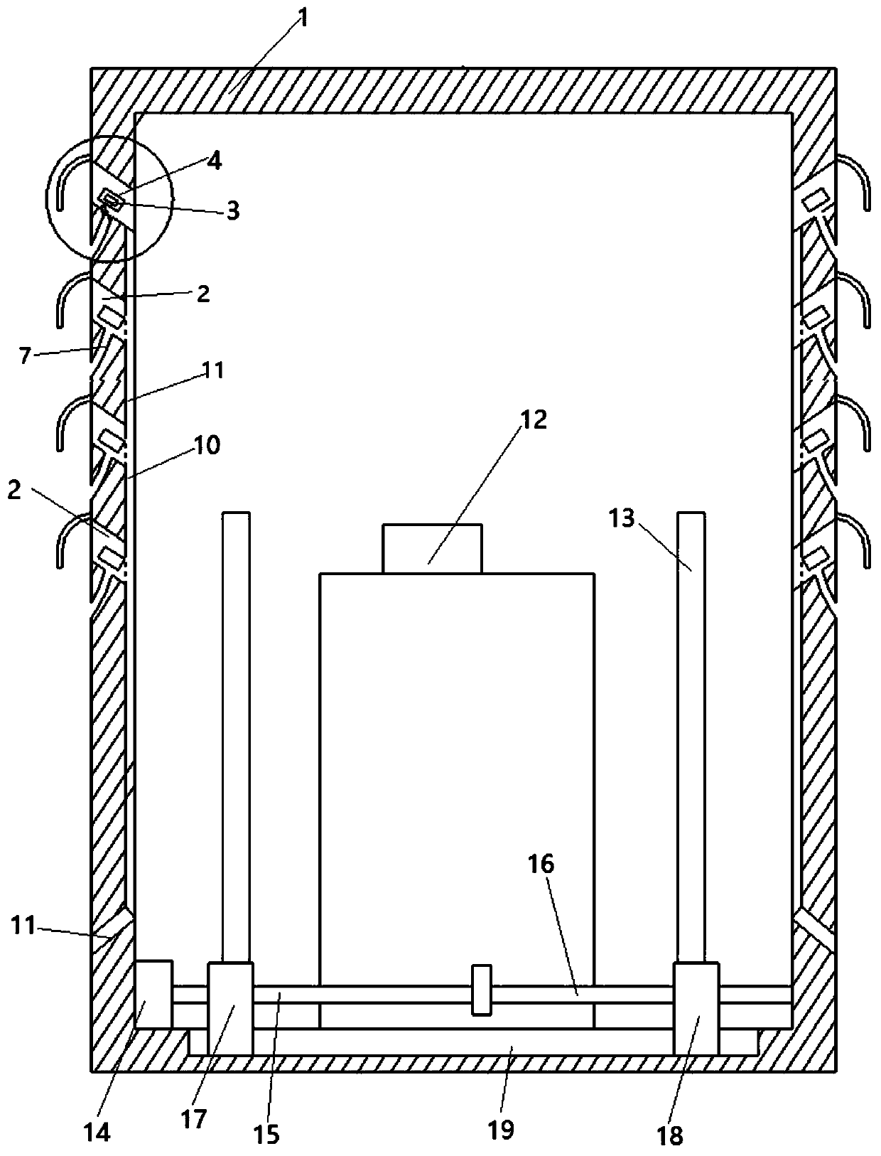 Monitoring-facilitating power distribution cabinet