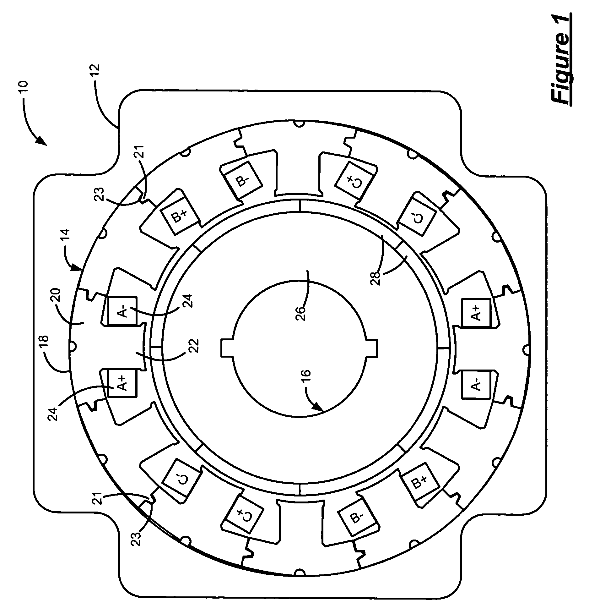 Reduced coil segmented stator