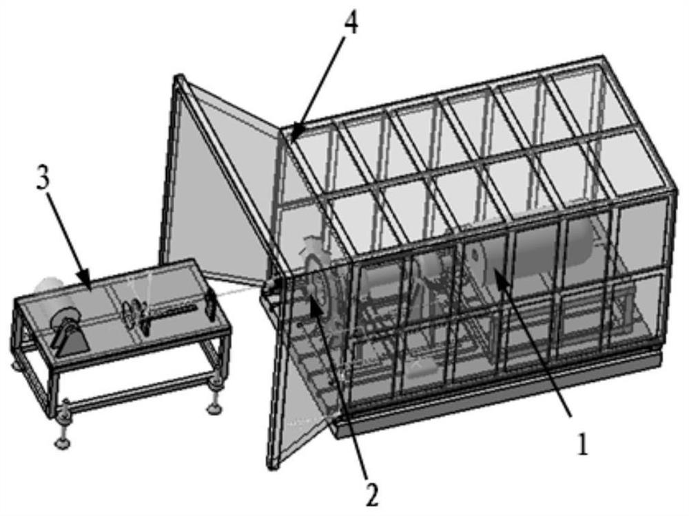 Aircraft engine fan blade foreign object impact test platform