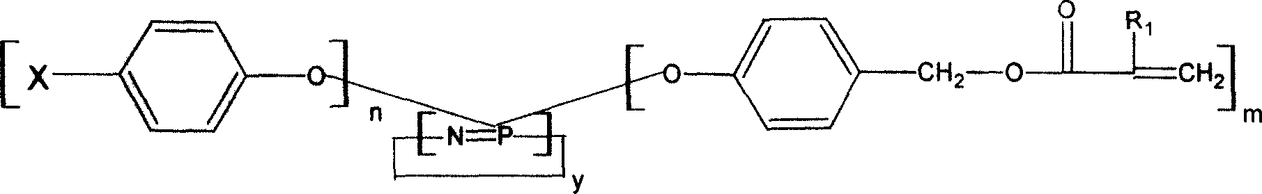 Cyclophosphaxene compound as flame-proof material and synthetic method thereof