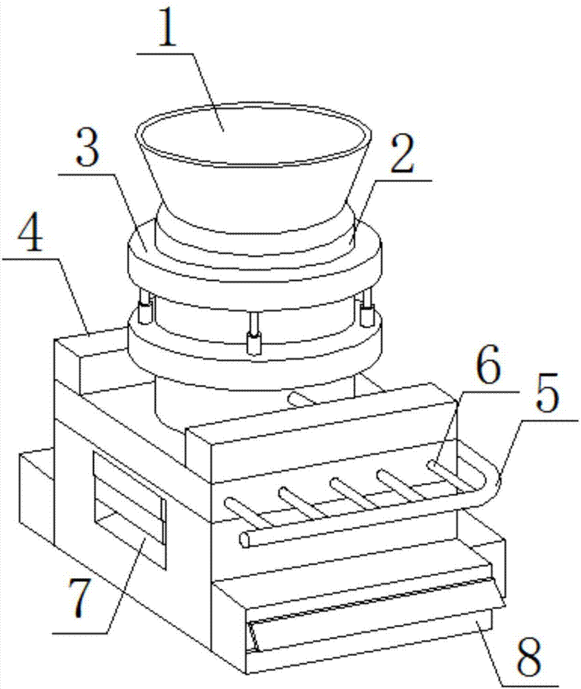 Cleaning device for marine organism food processing