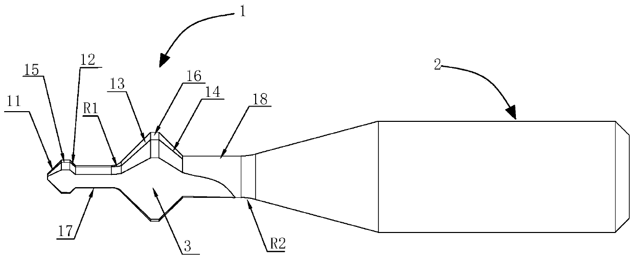 A high-gloss machine forming knife