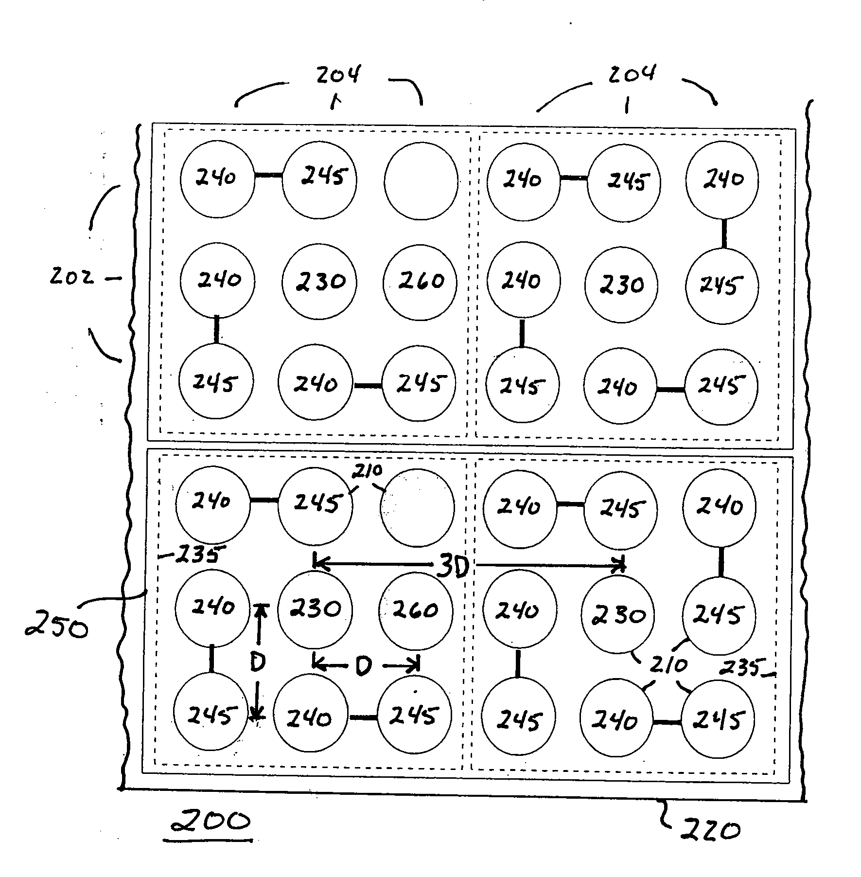 Interconnect pattern for high performance interfaces