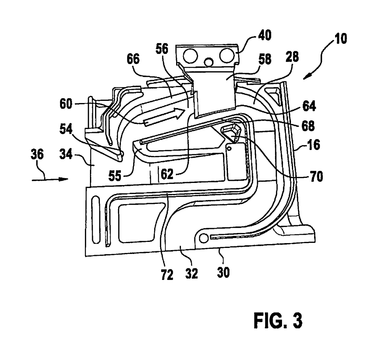 Sensor arrangement for determining at least one parameter of a fluid medium flowing through a channel structure