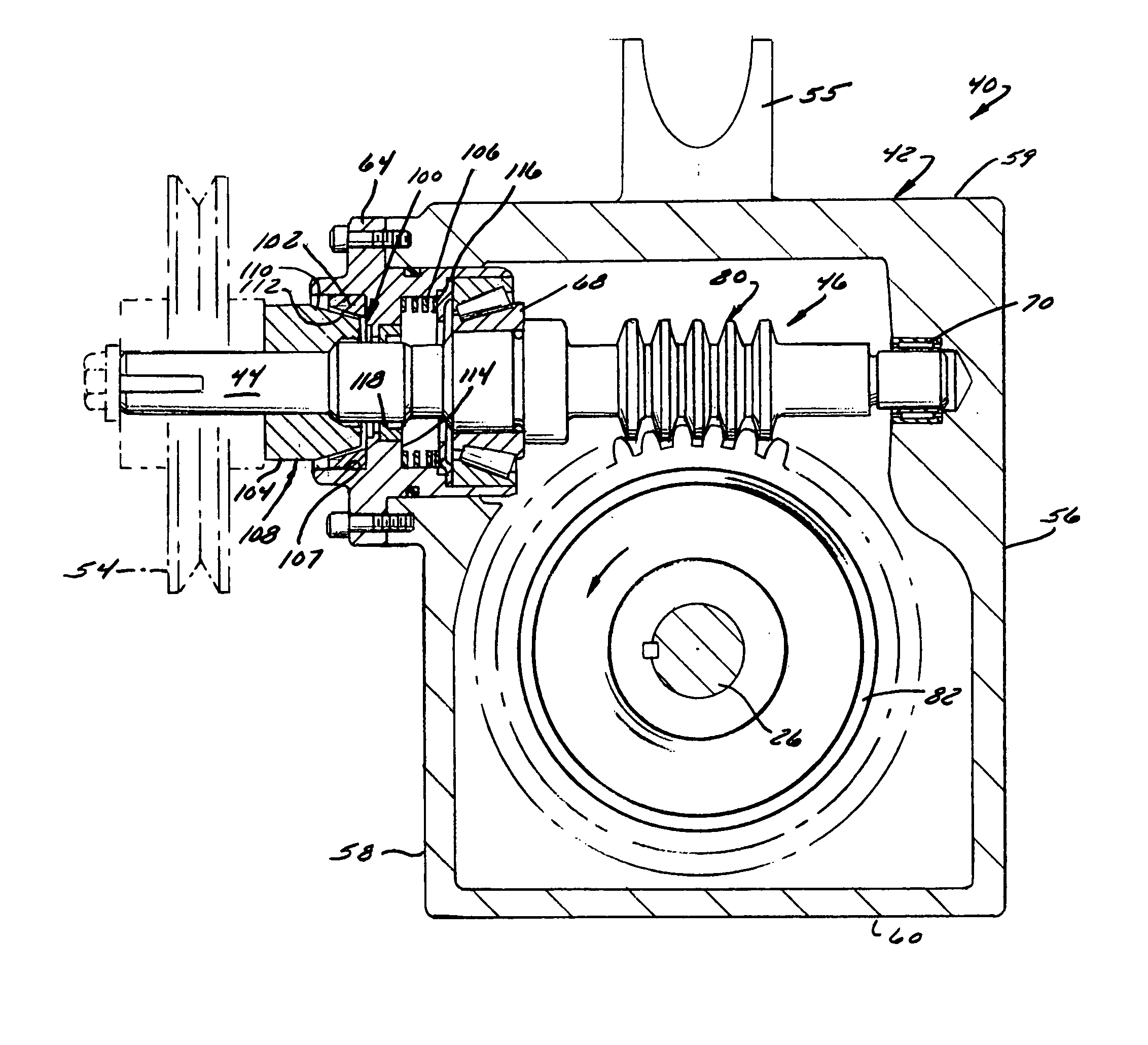 Trowel gearbox brake