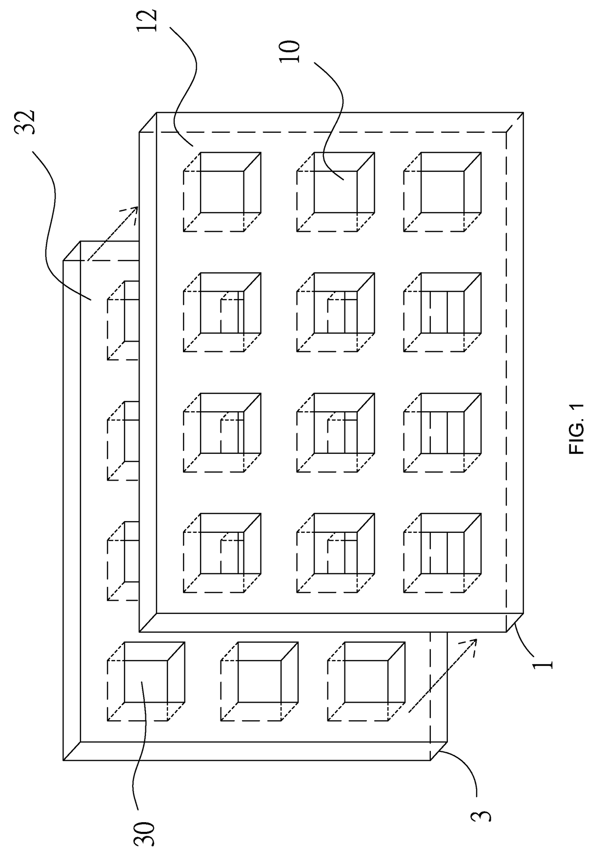 Acoustic board having displaced and passably abutted multiple through holes