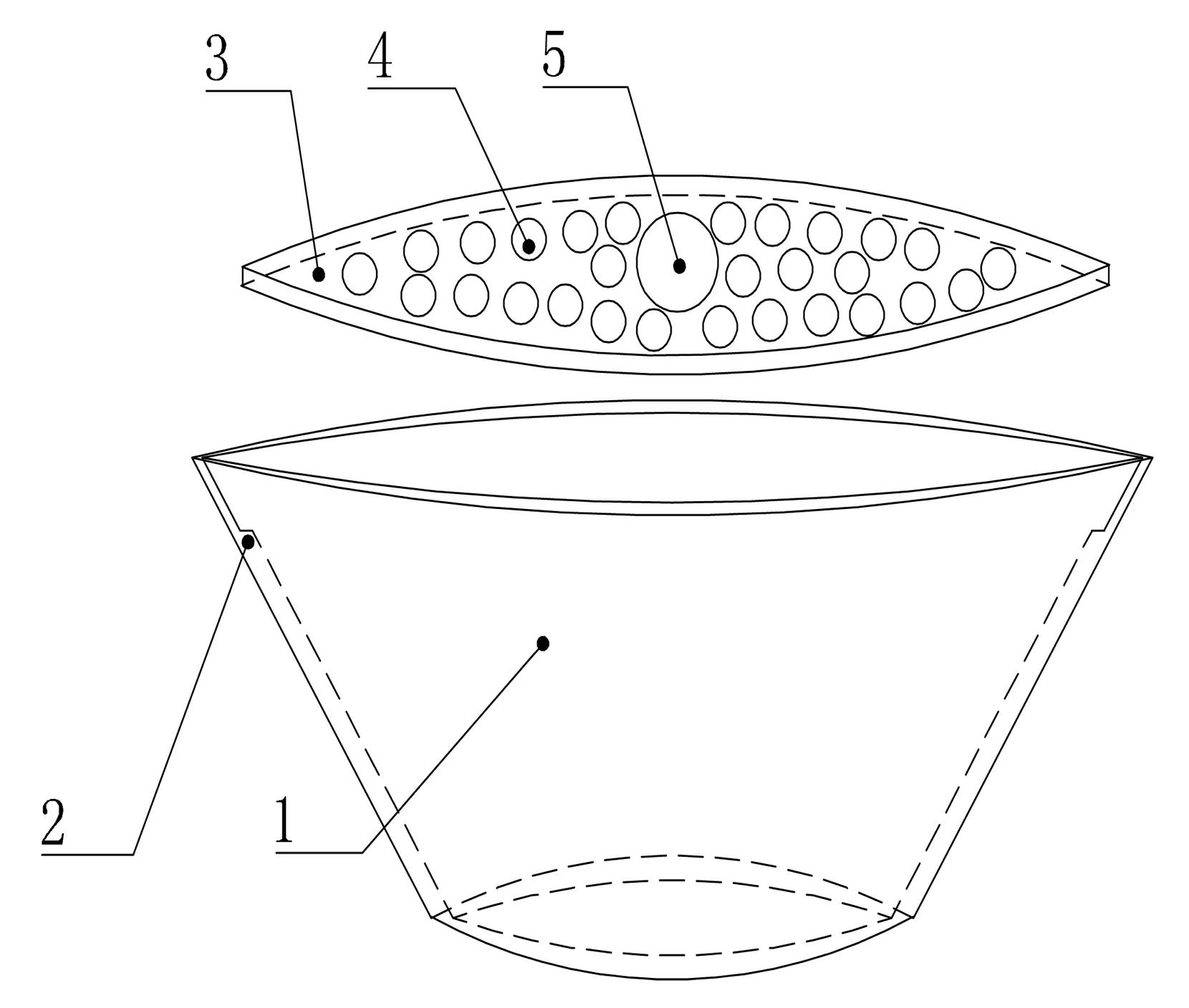 Foot basin convenient for feet to air