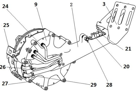 Trailing arm suspension of hub motor