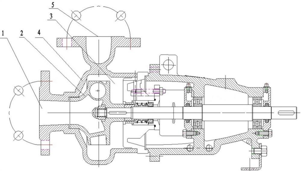 Method for self-balancing radial force of a single-blade centrifugal pump