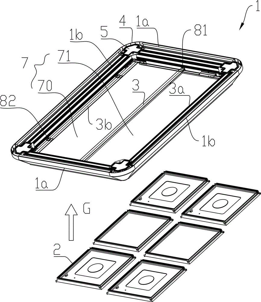 Lamp framework structure and integrated lamp island which can be combined with roof of building