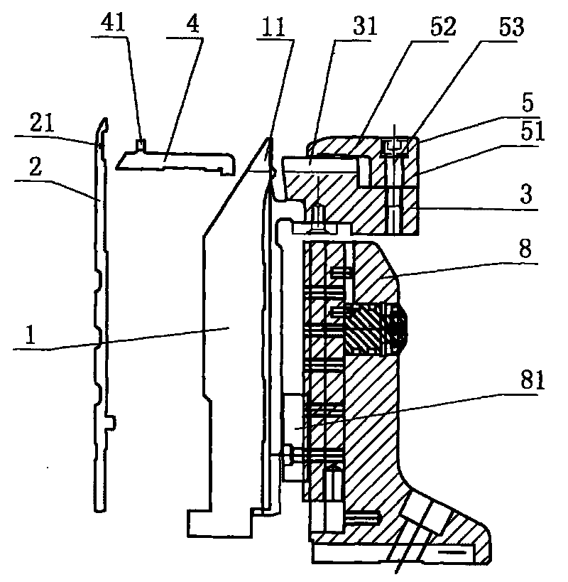 Shearing device of round reversely-wrapped towel knitting machine