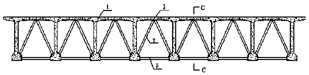 Combination T beam bridge assembly type cross connection reinforced structure and reinforcing method thereof