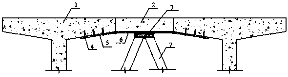 Combination T beam bridge assembly type cross connection reinforced structure and reinforcing method thereof