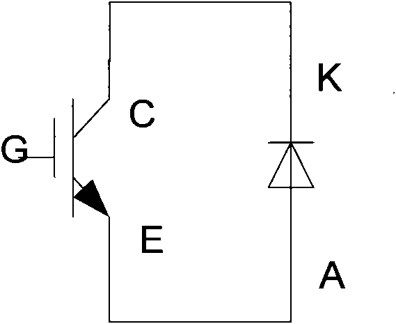 Welded IGBT and solderless diode-based series structure module