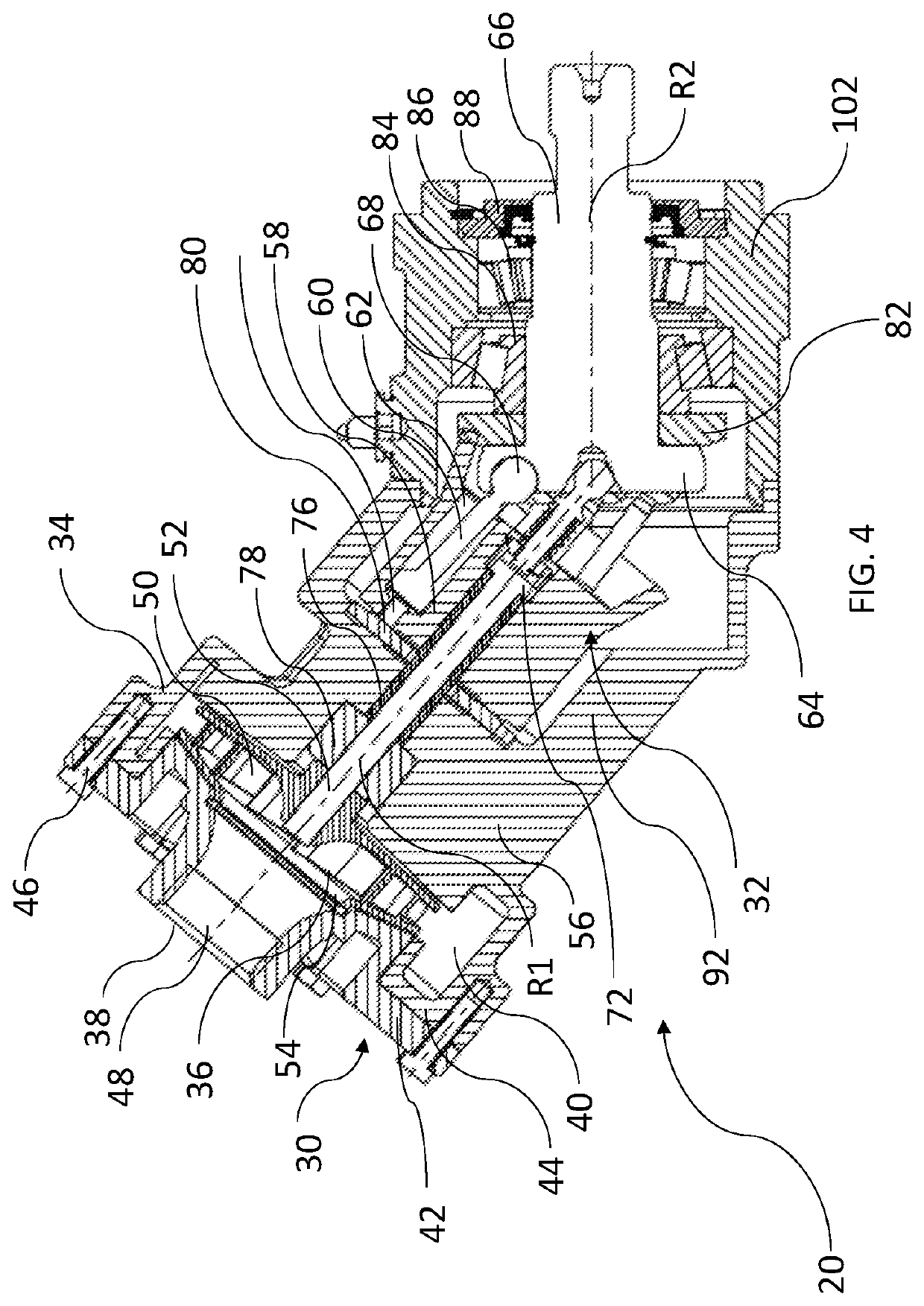 Bent axis hydraulic pump with centrifugal assist