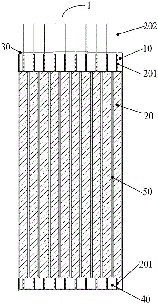 Battery module with flat heat pipes and cooling method