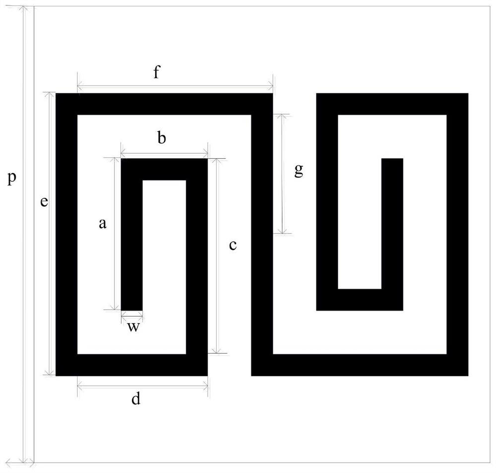 Terahertz microfluidic sensor with metal square resonance array