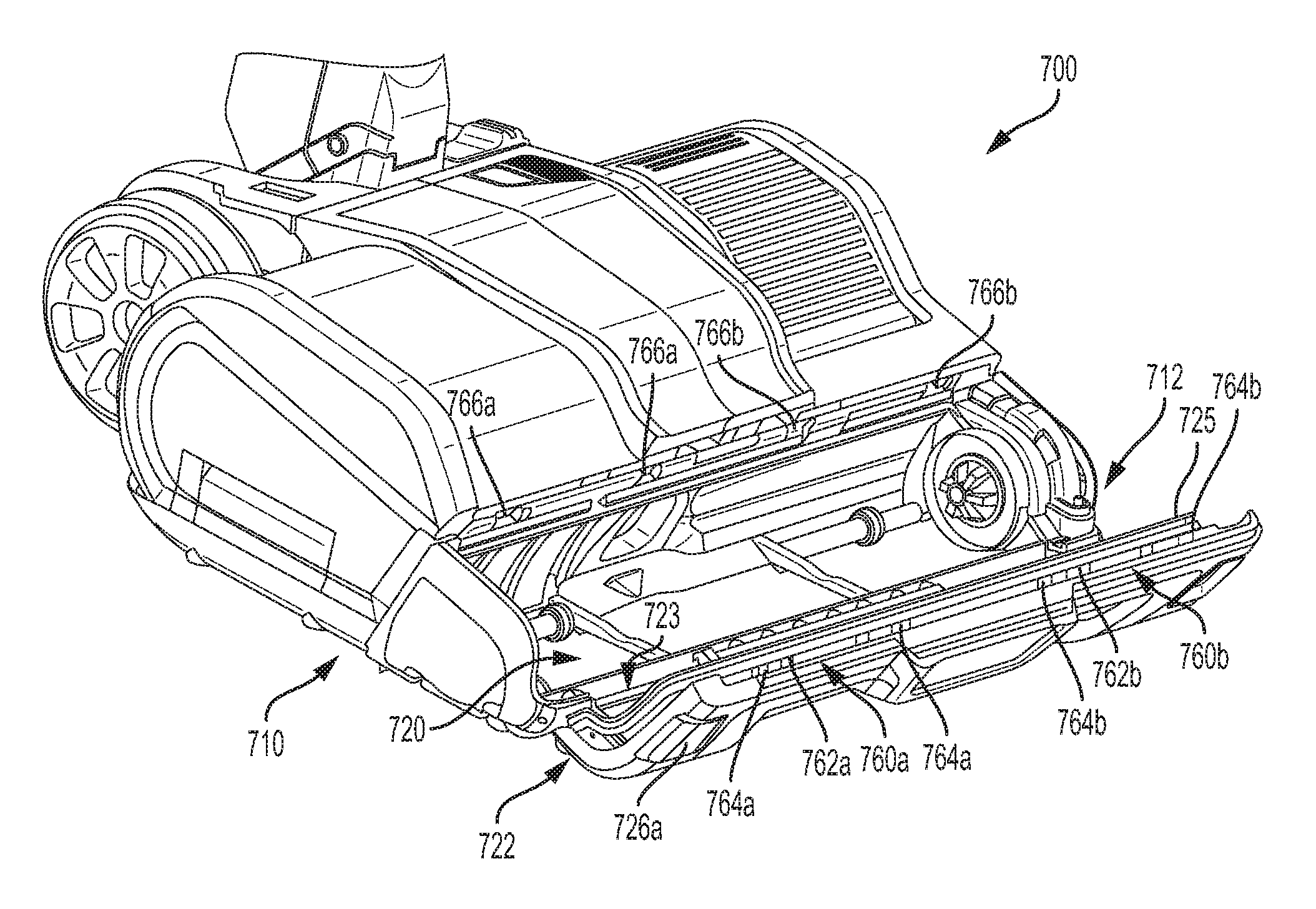 Surface cleaning head including openable agitator chamber and a removable rotatable agitator