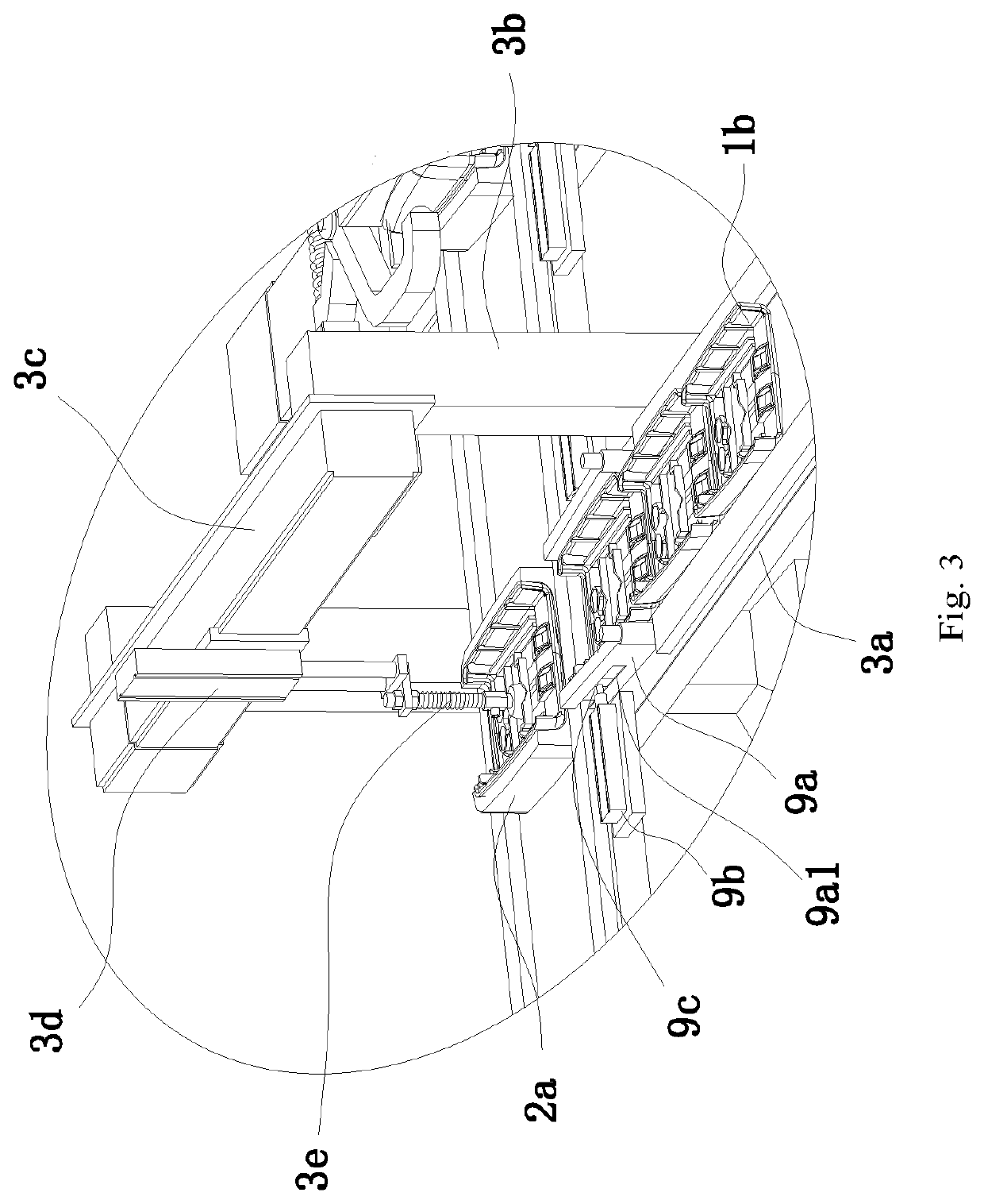 Assembling system of belt buckle