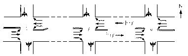 Dynamic coordination and control method of traffic signals of urban main road