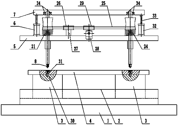 Dovetail groove slide block type guide rail automatic tightening device