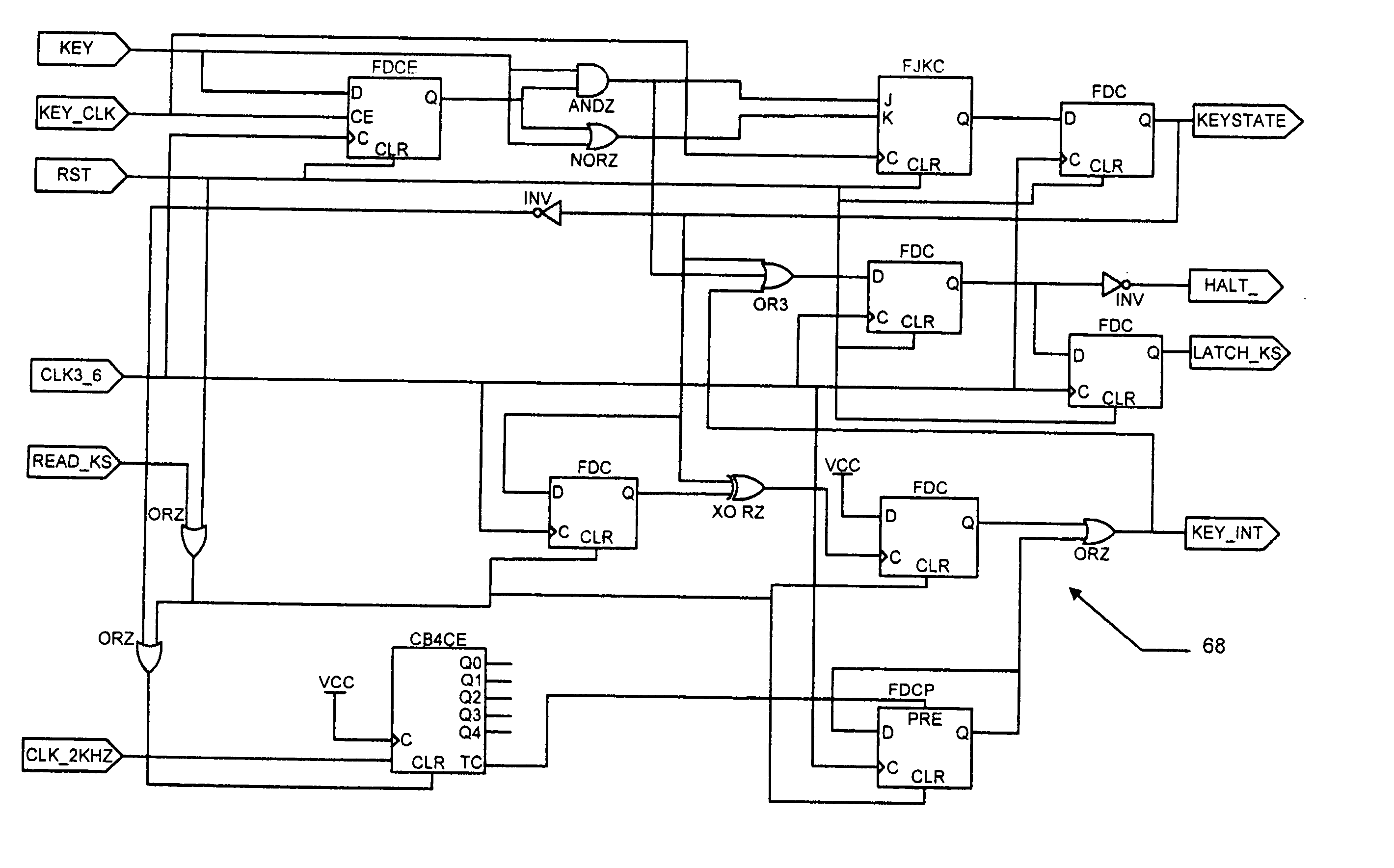 Method and apparatus for keyboard control with programmable debounce and jog