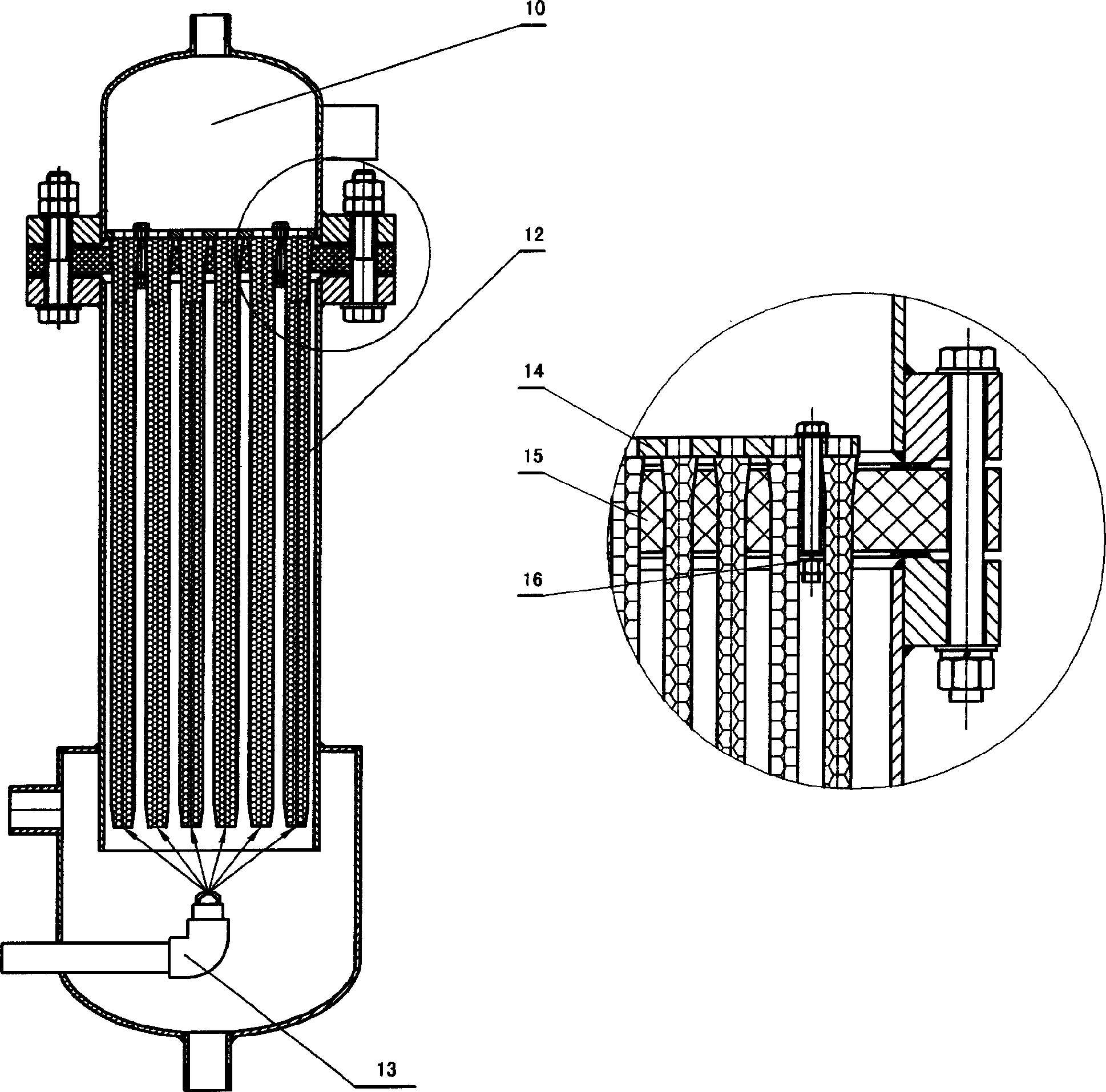 High oxidizing filtering system