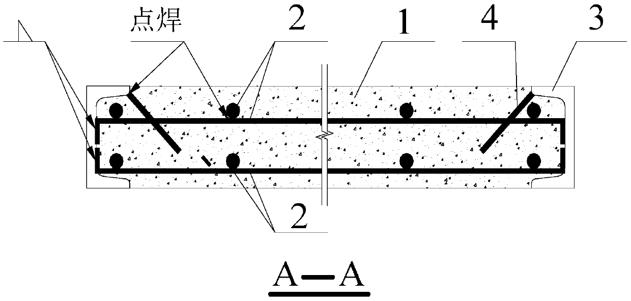 A reinforced concrete slab with shear reinforcement channel steel frame around it