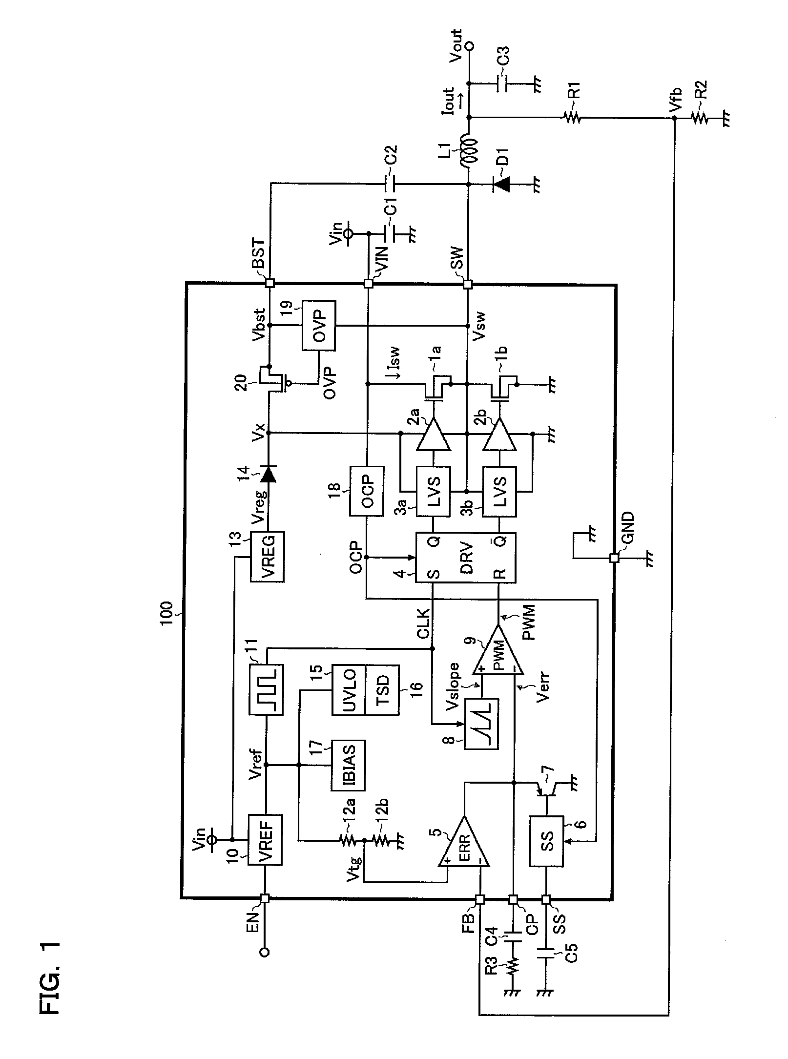 Semiconductor device and switching regulator using the device