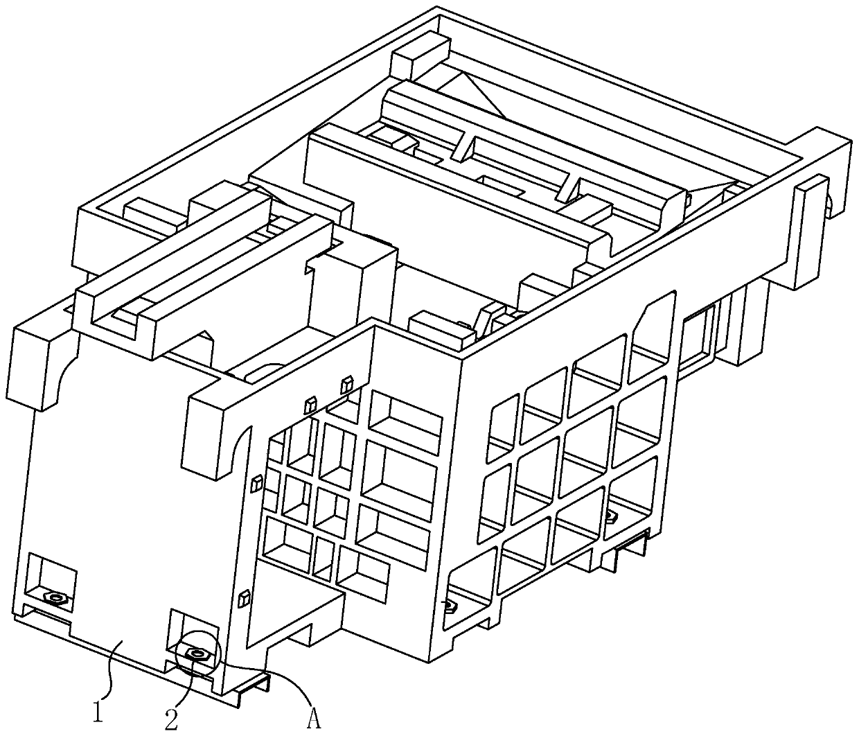 Machine tool processing method and mold for casting the machine tool