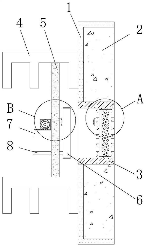 High-stability building curtain wall with wind shielding and dust blocking effects