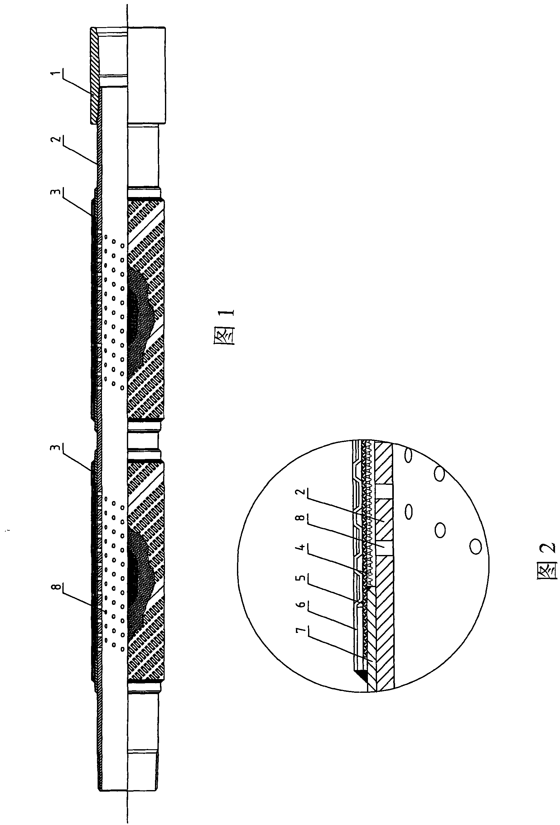 High-strength compound sand-prevention screen pipe and manufacture method thereof