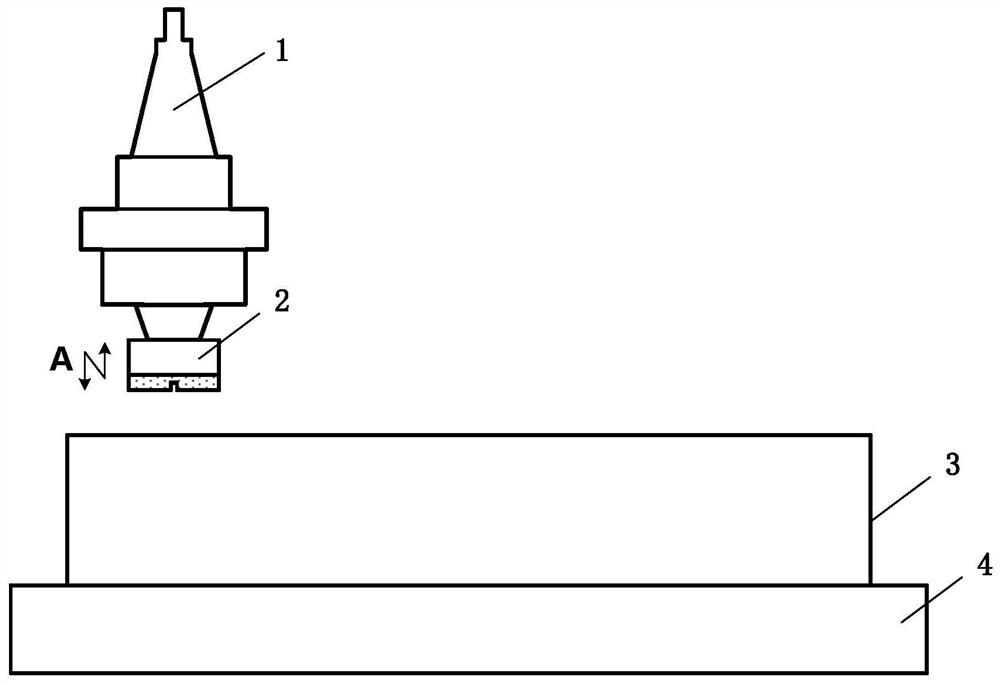 Ultrasonic assisted abrasive machining method for tubular honeycomb curved surface of composite material