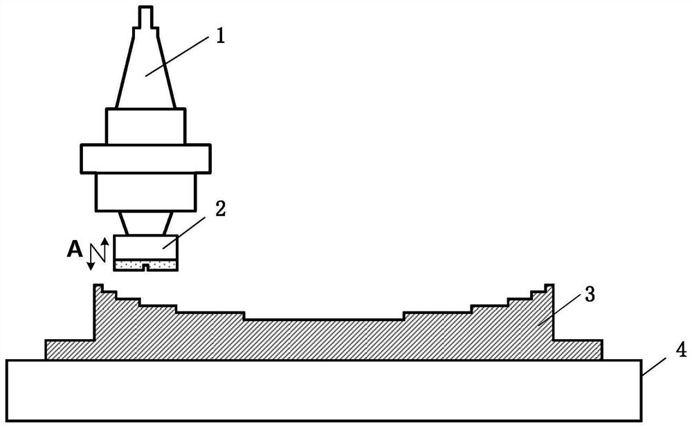 Ultrasonic assisted abrasive machining method for tubular honeycomb curved surface of composite material