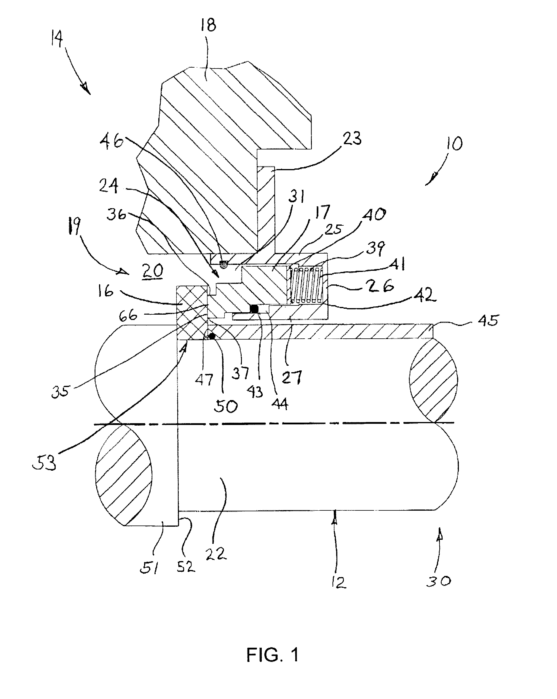 Mechanical face seal with a reverse trapezoidal face pattern