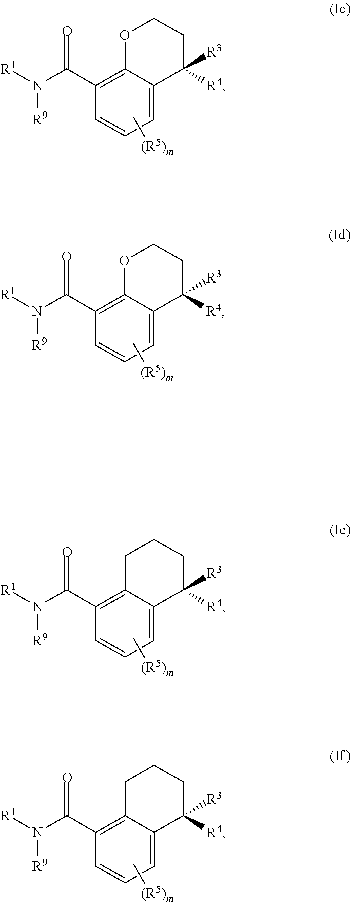 Substituted chromane-8-carboxamide compounds and analogues thereof, and methods using same