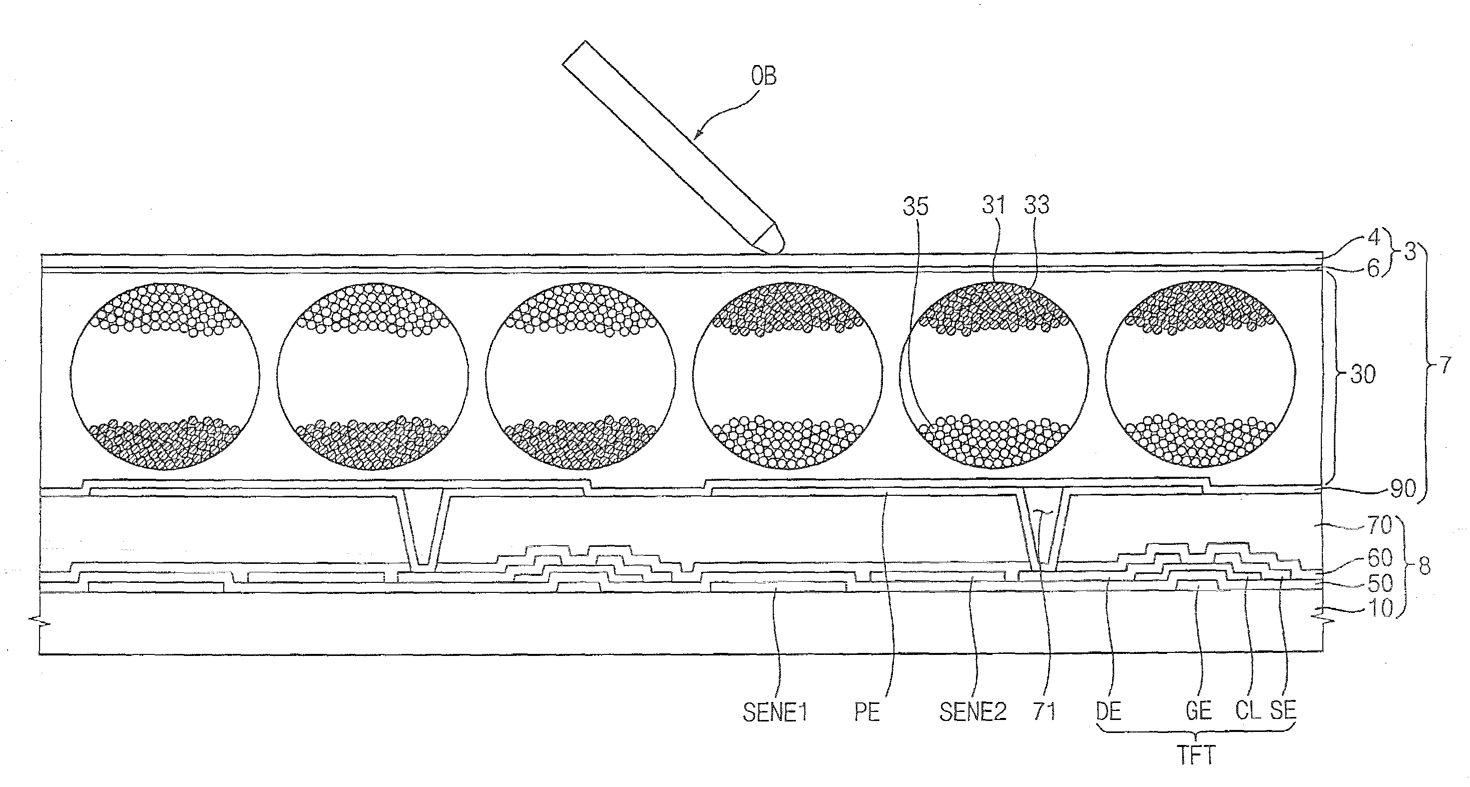 Touch screen display device and method of manufacturing the same