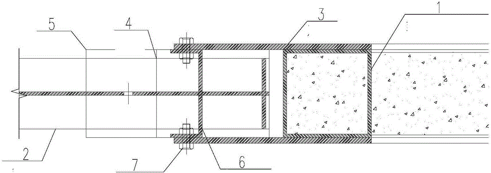 Multi-cavity steel pipe and concrete combined column and steel beam U-shaped connecting joint and assembling method