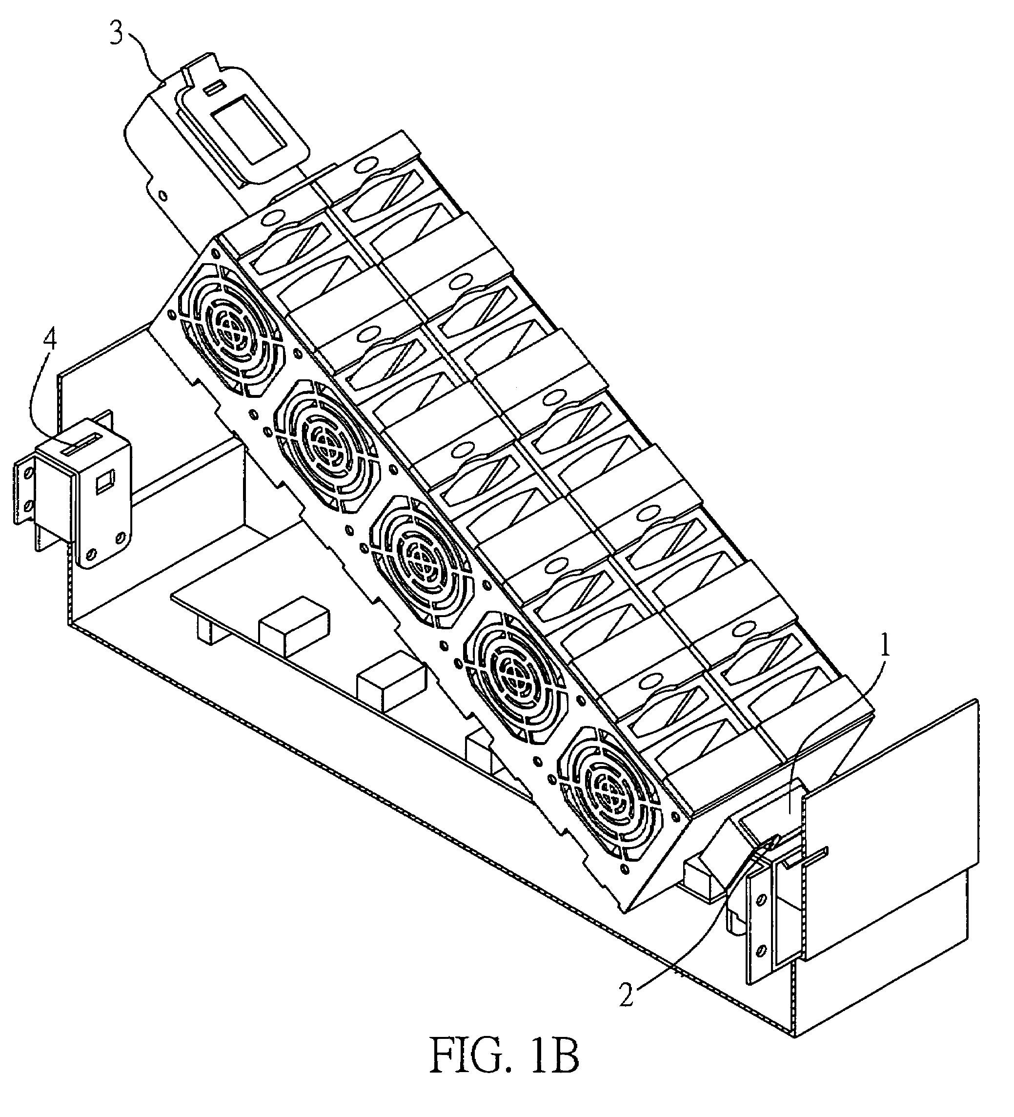 Fan rack fixture having two pairs of positioning and locking portions